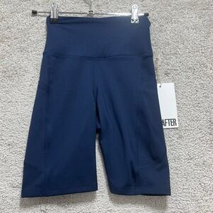 Hereafter Shorts Women's XS Blue The Earth Bike Activated Carbon‎ High Waist